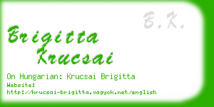 brigitta krucsai business card